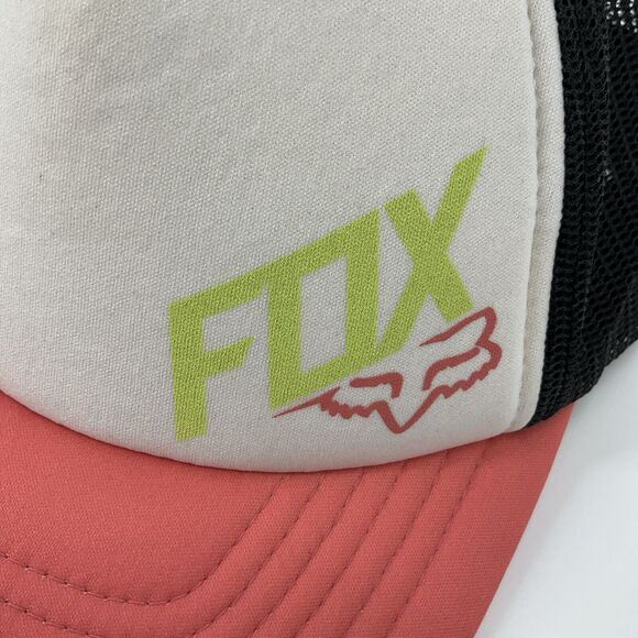Fox Racing Neon Snapback Trucker Hat Black Orange White Cap Mesh Adjustable - Picture 3 of 13